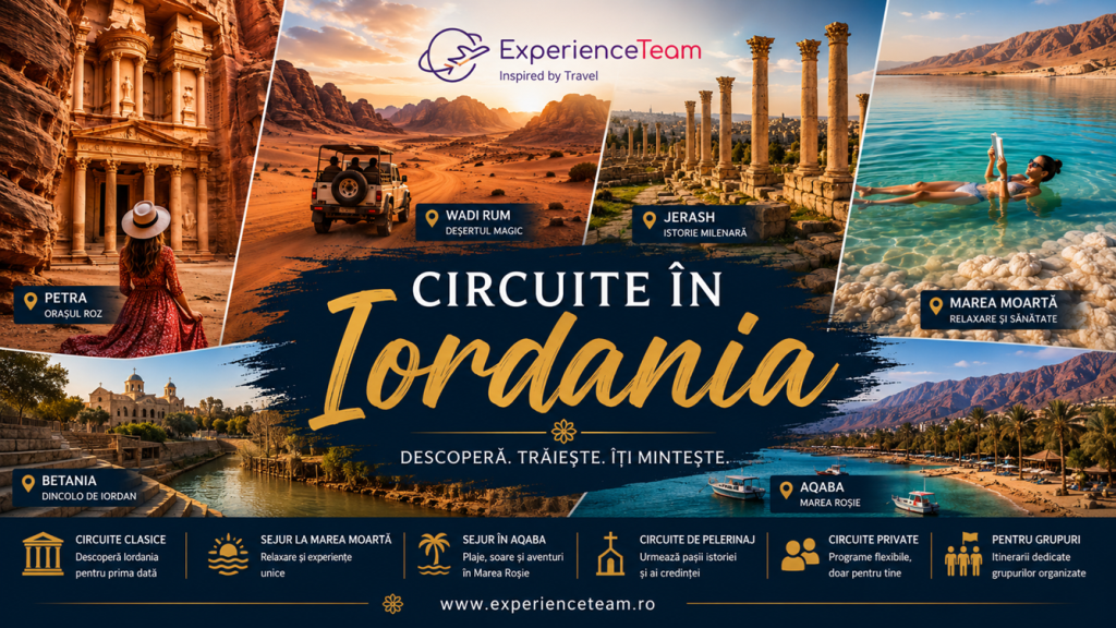 Circuite în Iordania Experience Team – Petra, Wadi Rum, Marea Moartă și Aqaba