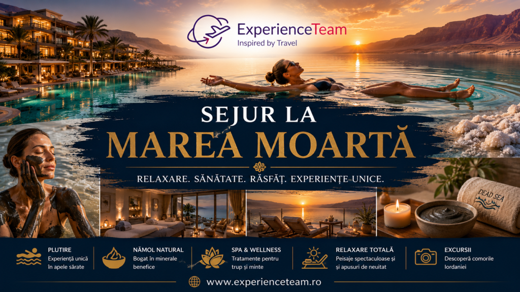 Sejur la Marea Moartă Experience Team – relaxare, wellness și hoteluri premium în Iordania