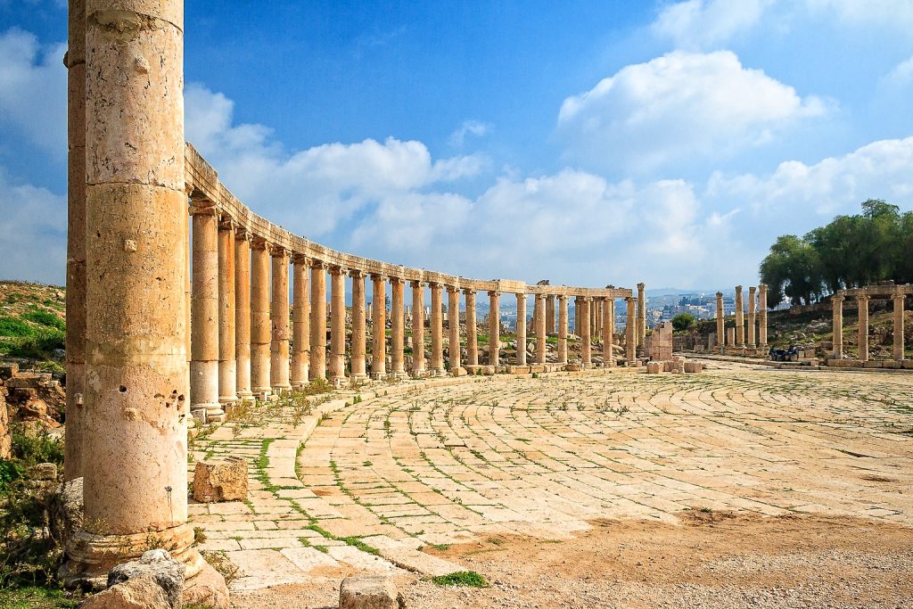 Piața Ovală din Jerash, Iordania